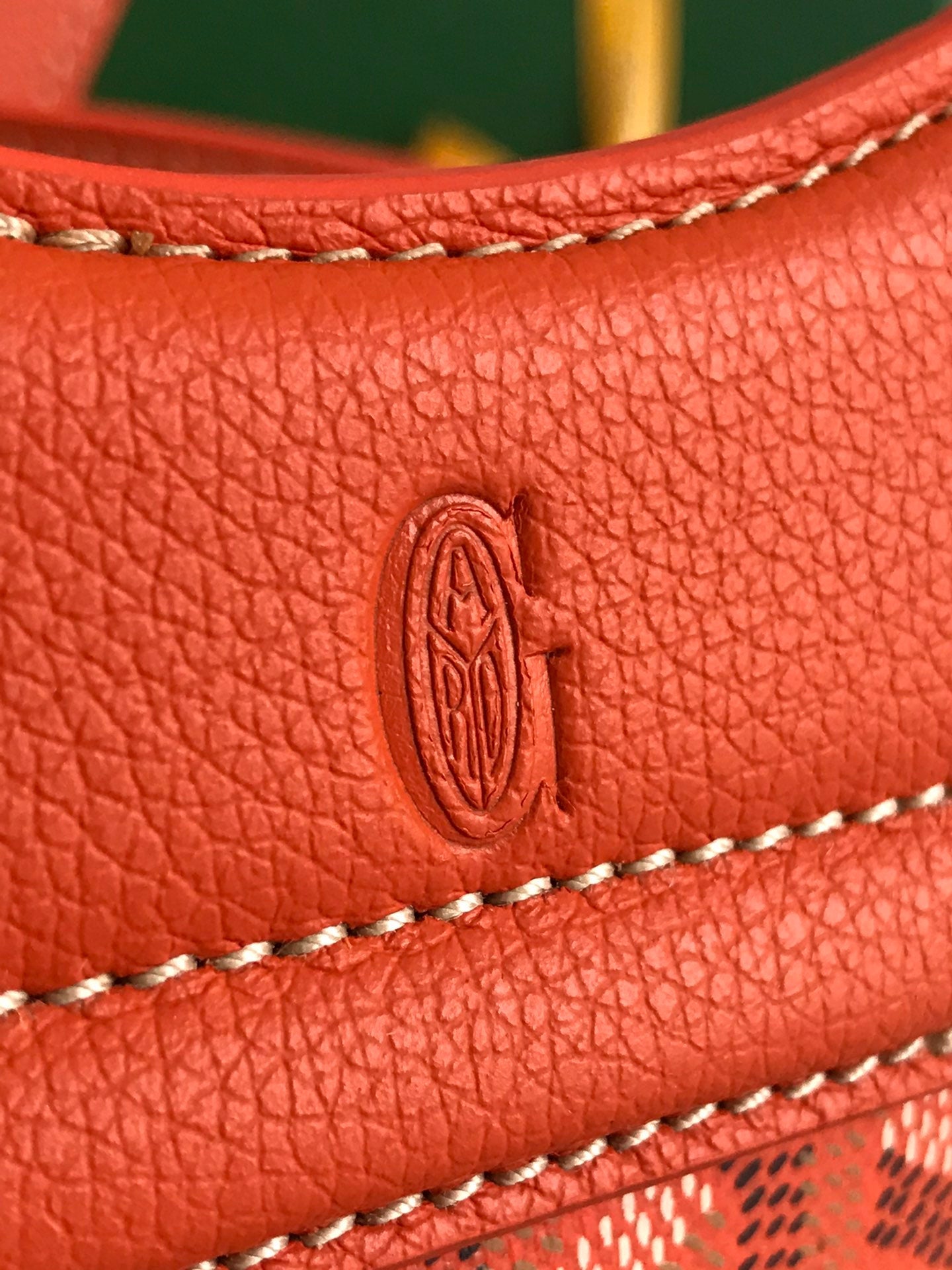 GOYA 26S BELUGA MINI BAG 23CM IN RED ORANGE GOYARDINE CANVAS AND CALFSKIN