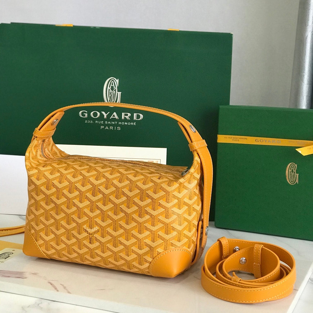 GOYA 26S BOEING 25CM IN HONEY YELLOW GOYARDINE CANVAS AND CALFSKIN