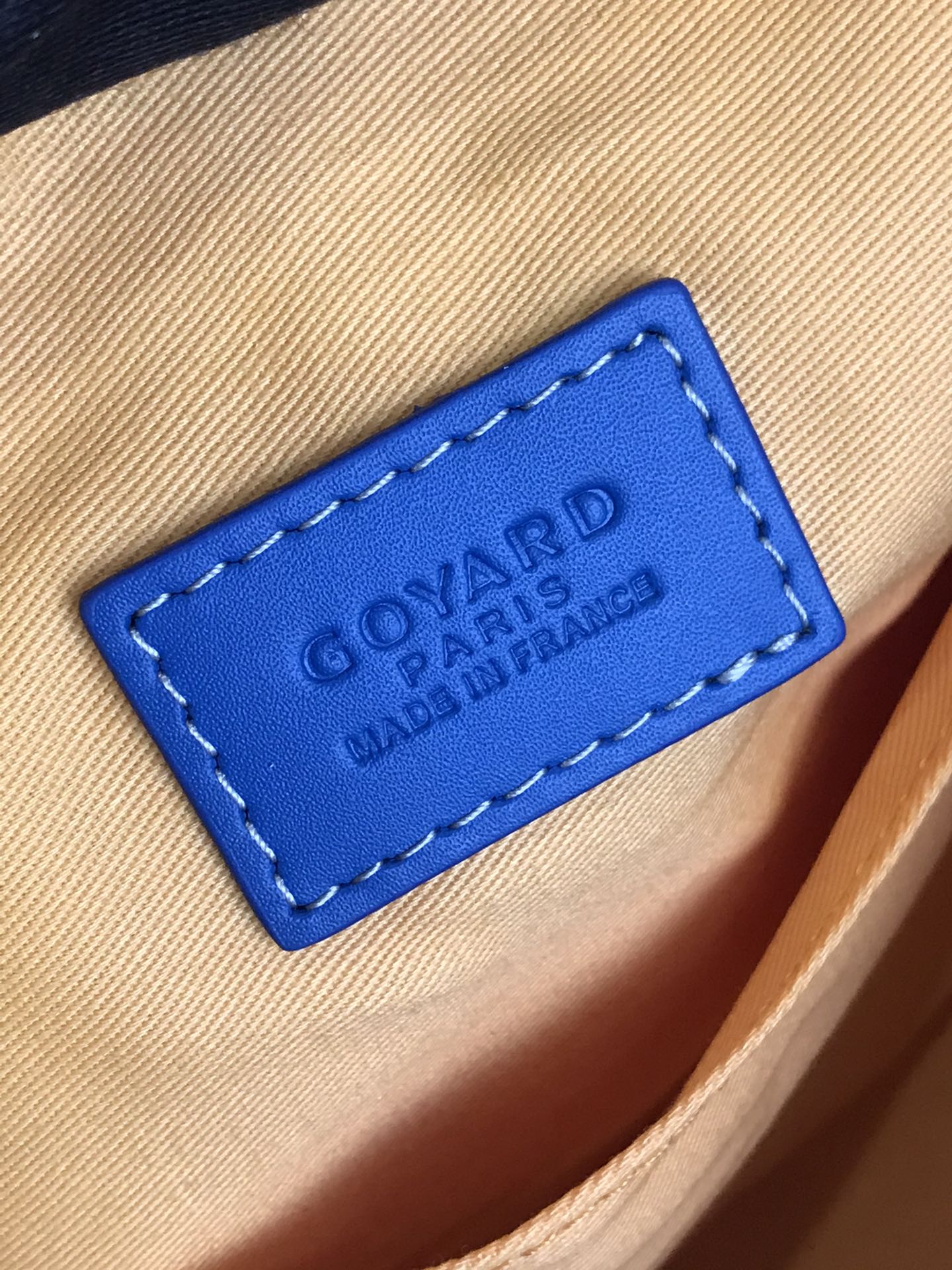 GOYA 26S BOEING 25CM IN DARK BLUE GOYARDINE CANVAS AND CALFSKIN