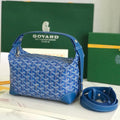 GOYA 26S BOEING 25CM IN DARK BLUE GOYARDINE CANVAS AND CALFSKIN
