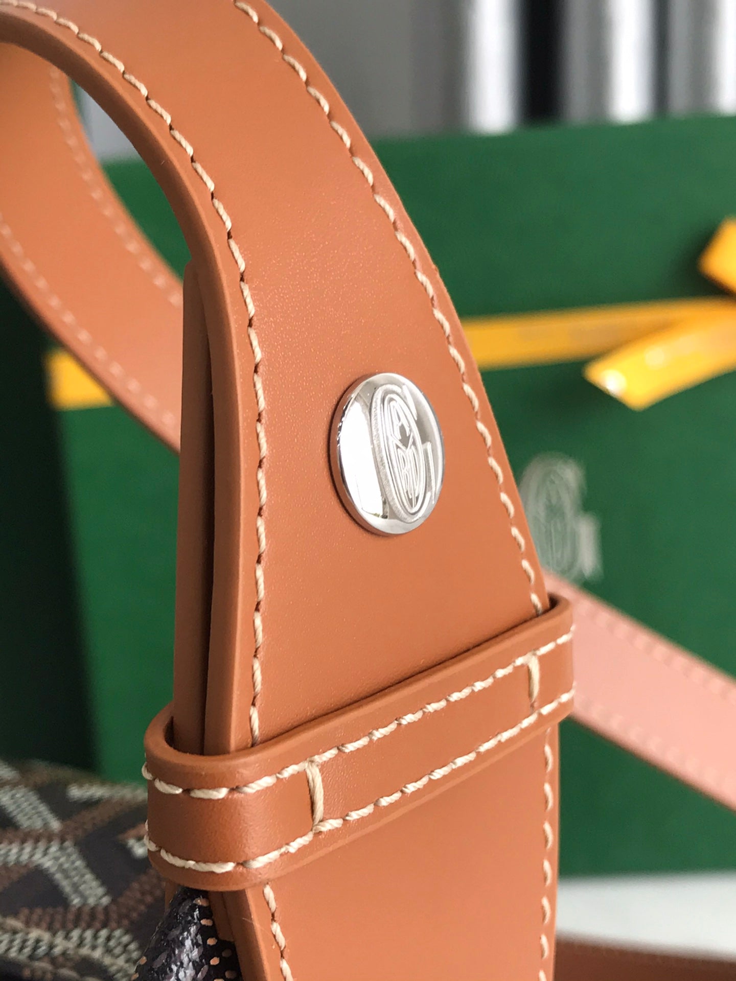 GOYA 26S BOEING 25CM IN BROWN GOYARDINE CANVAS AND CALFSKIN