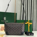 GOYA 26S BOEING 25CM IN NAVY BLUE GOYARDINE CANVAS AND CALFSKIN
