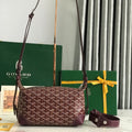 GOYA 26S BOEING 25CM IN BURGUNDY RED GOYARDINE CANVAS AND CALFSKIN