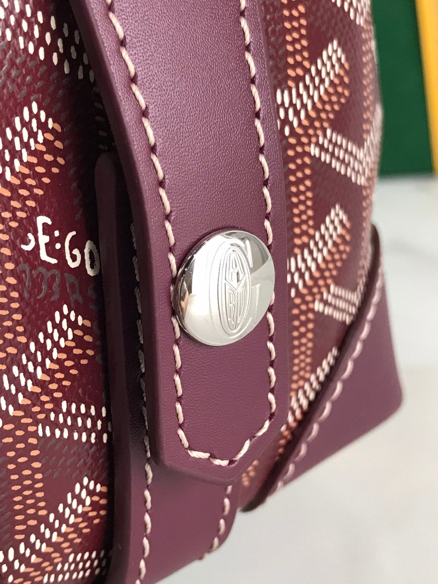 GOYA 26S BOEING 25CM IN BURGUNDY RED GOYARDINE CANVAS AND CALFSKIN