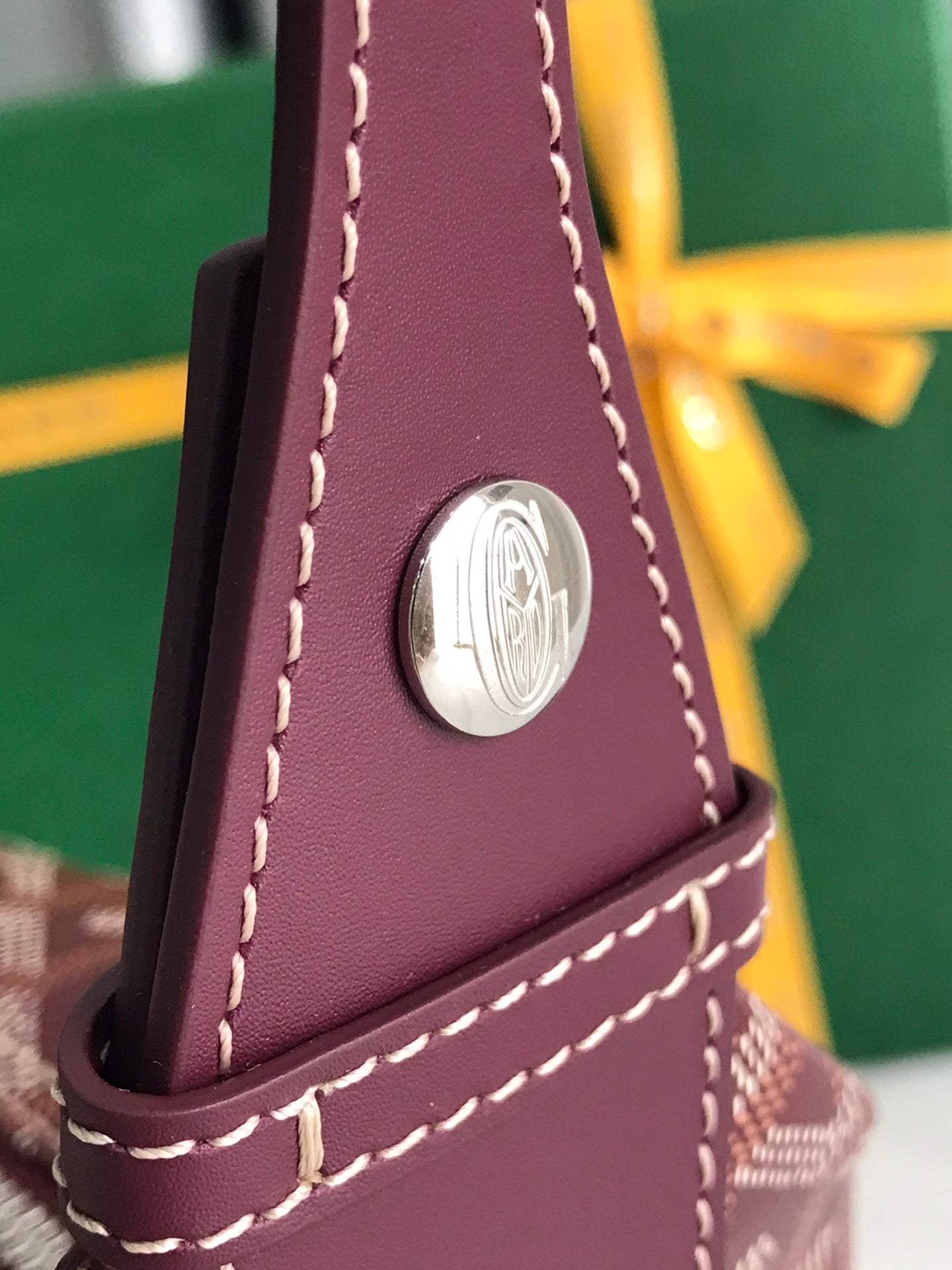 GOYA 26S BOEING 25CM IN BURGUNDY RED GOYARDINE CANVAS AND CALFSKIN