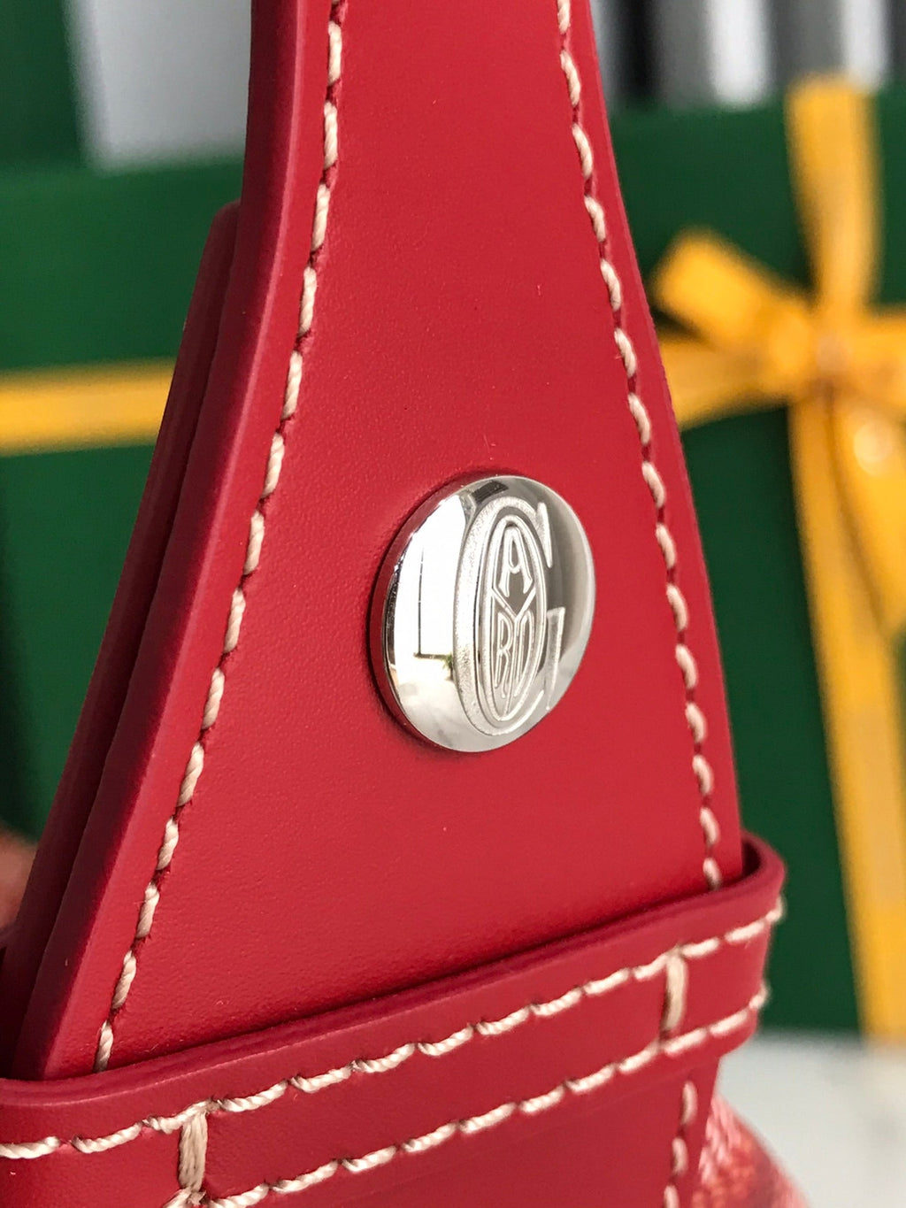 GOYA 26S BOEING 25CM IN DARK RED GOYARDINE CANVAS AND CALFSKIN