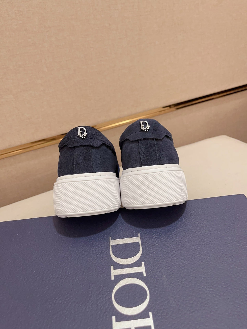 CD B23 SLIP ON NAVY SUEDE AND JACQUARD