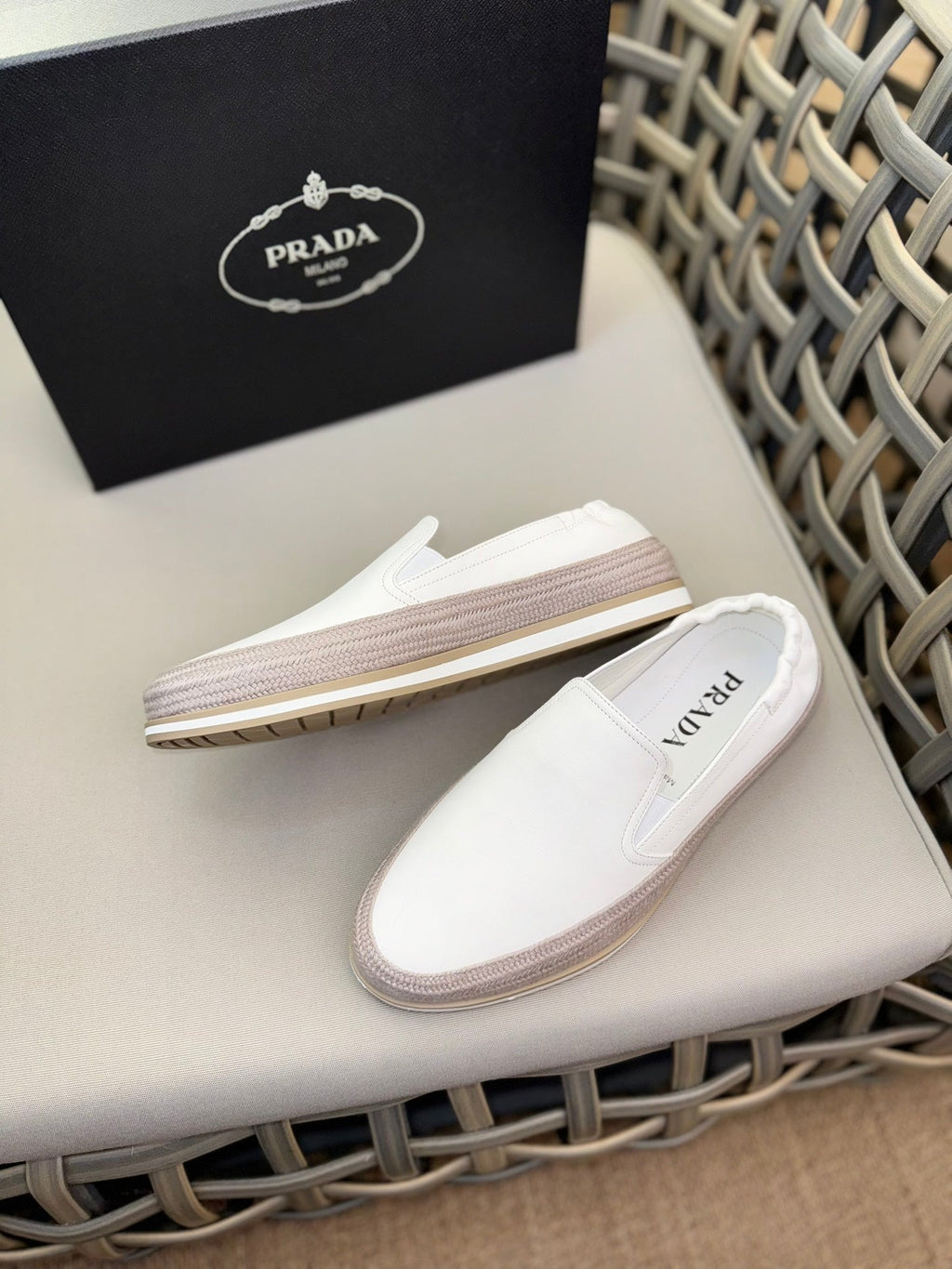 PRA LOAFER IN EGG NOG WHITE SUEDE