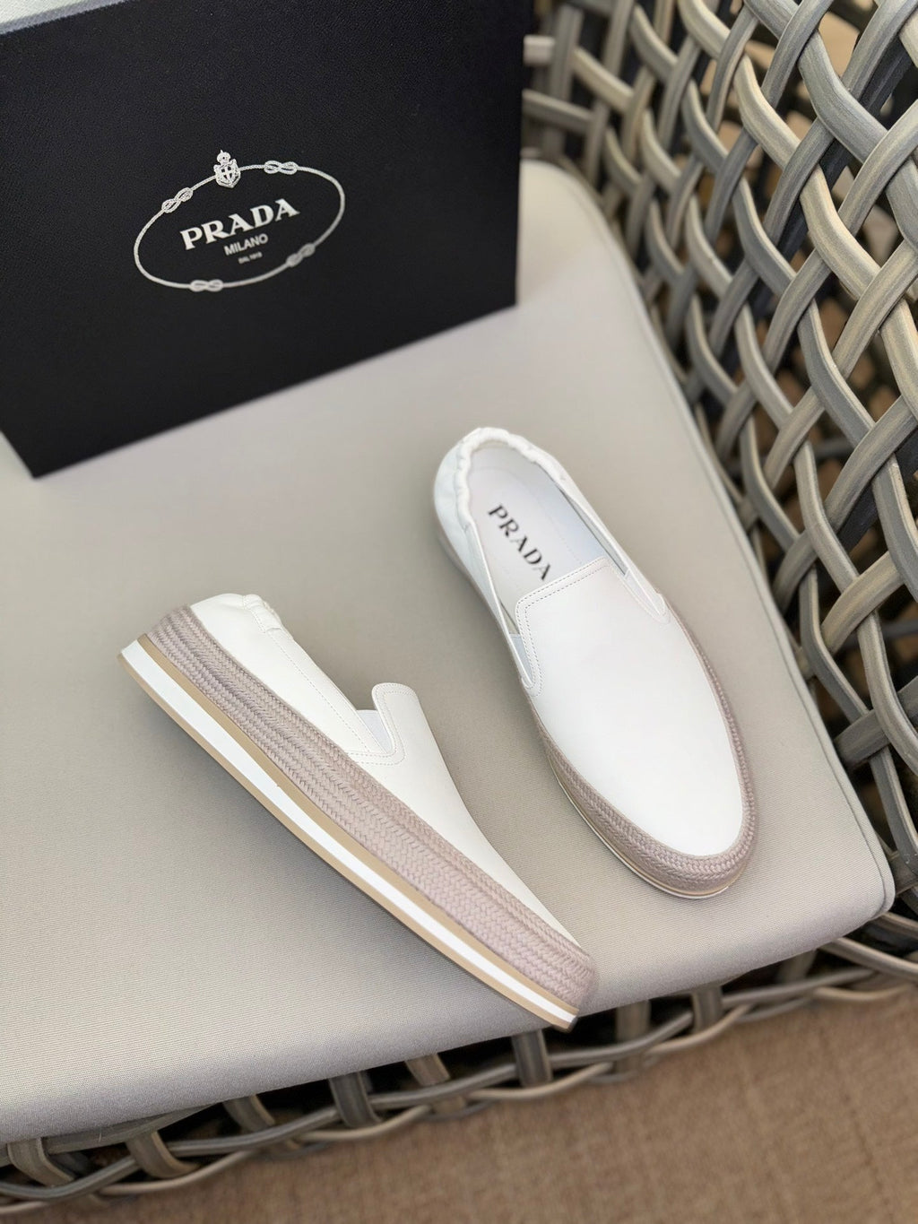 PRA LOAFER IN EGG NOG WHITE SUEDE