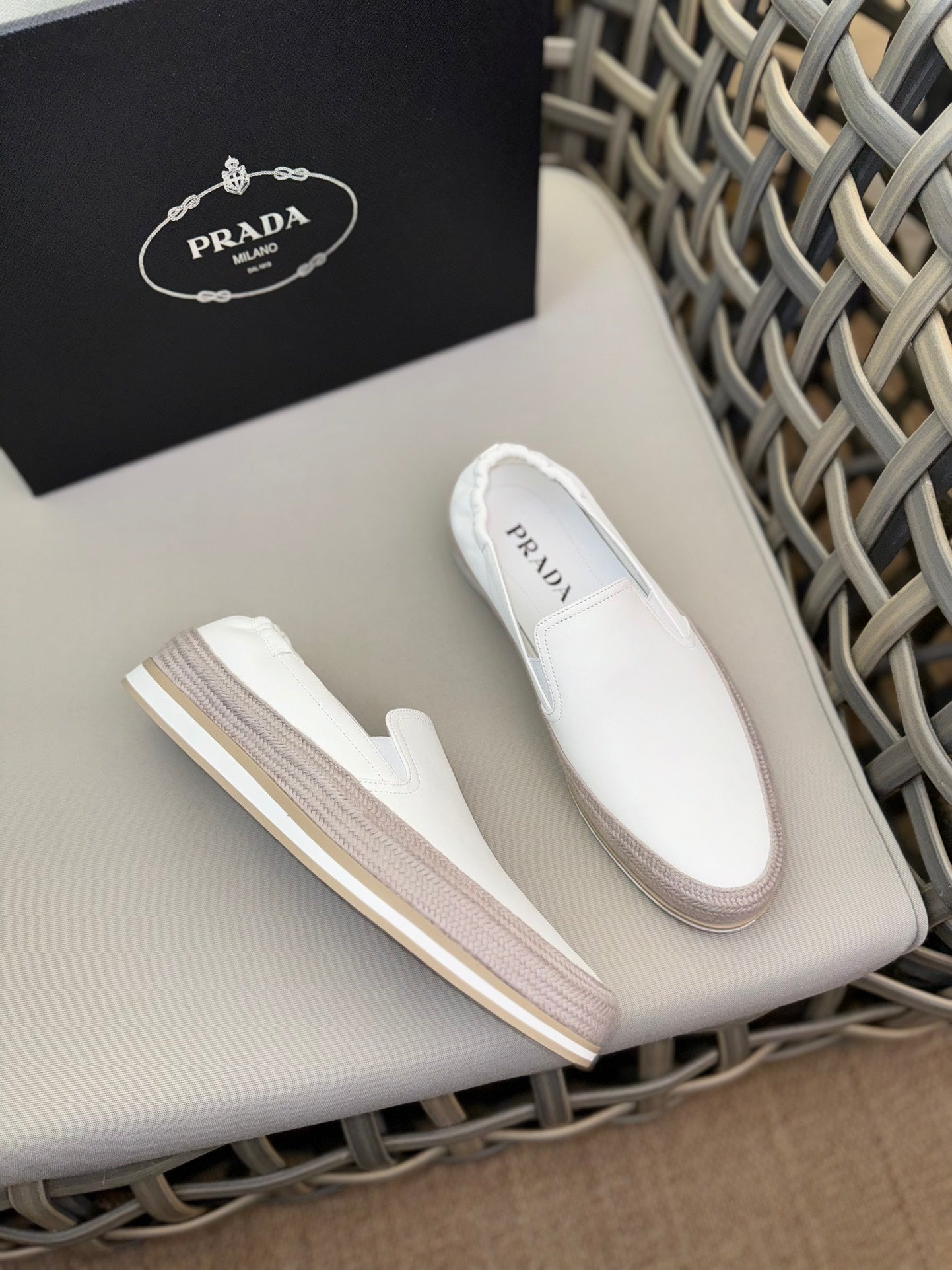 PRA LOAFER IN EGG NOG WHITE SUEDE