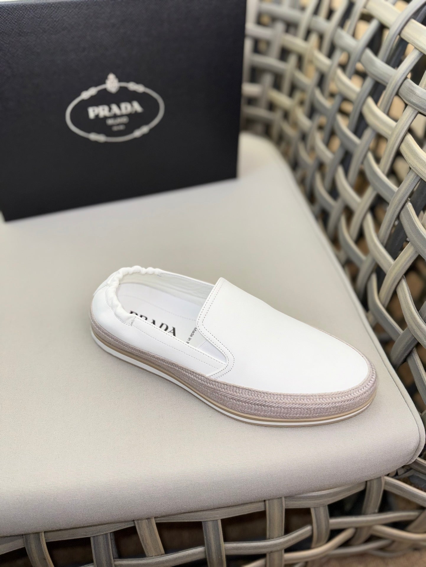 PRA LOAFER IN EGG NOG WHITE SUEDE