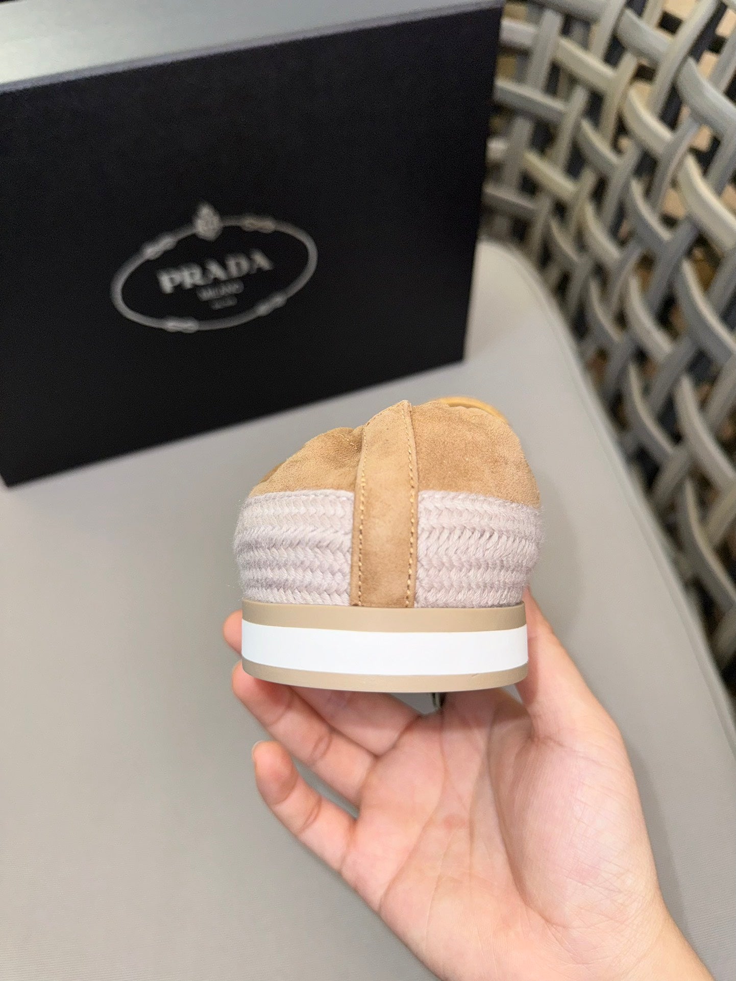 PRA LOAFER IN EGG NOG BEIGE SUEDE