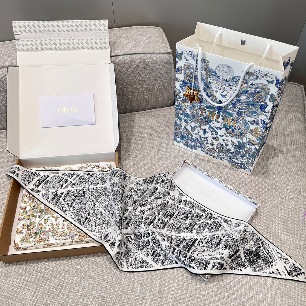 DIOR 26S SCARF 110CM IN SILK 262831
