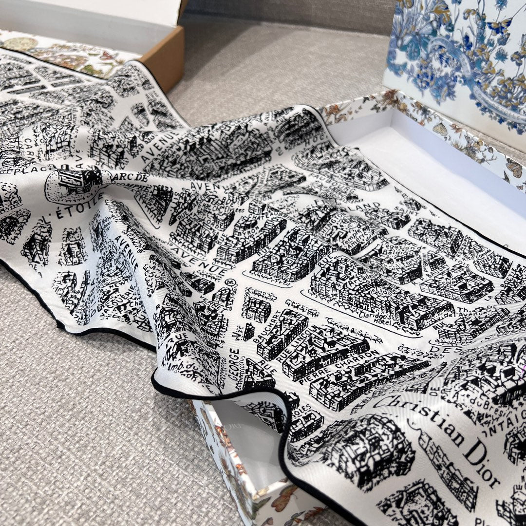 DIOR 26S SCARF 110CM IN SILK 262831