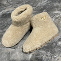 PRADA 26S ANKLE BOOTS IN BEIGE FUR