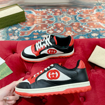 GUCCI 26S SNEAKERS IN MUTILCOLOR CALFSKIN WITH LOGO