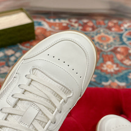 GUCCI 26S SNEAKERS IN WHITE CALFSKIN WITH LOGO