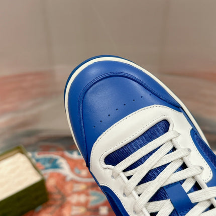 GUCCI 26S SNEAKERS IN BLUE CALFSKIN WITH LOGO