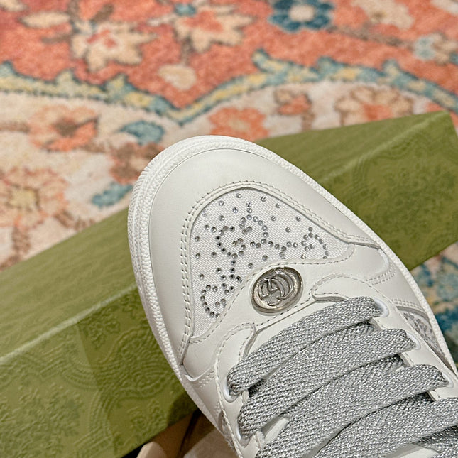 GUCCI 26S SCREENER SNEAKER IN WHITE CALFSKIN