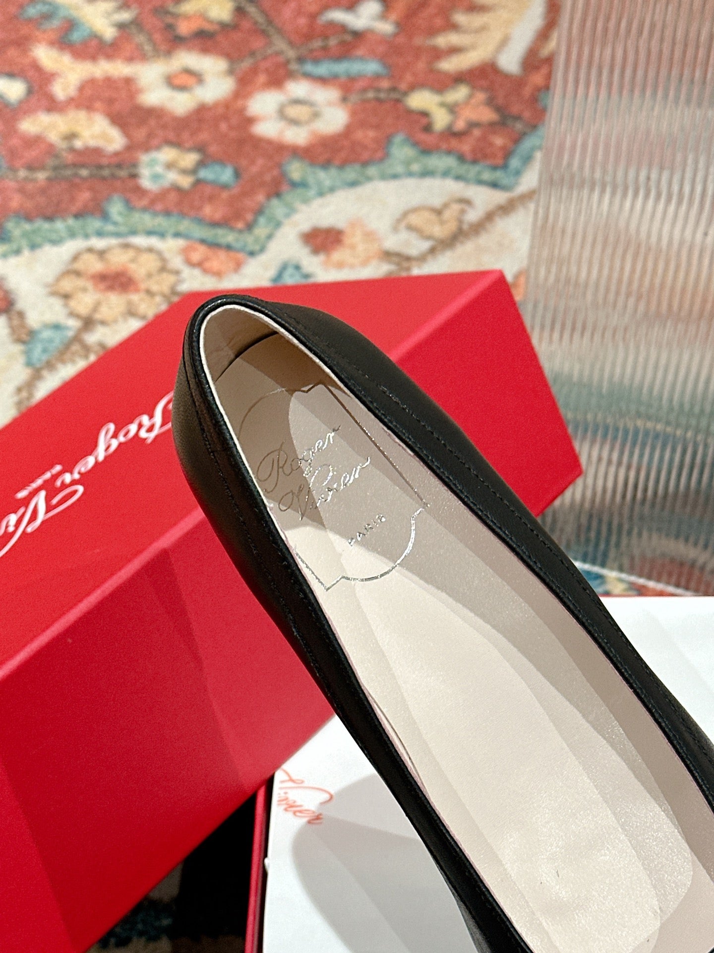 TROMPETTE BALLERINAS IN BLACK SHINY CALFSKIN