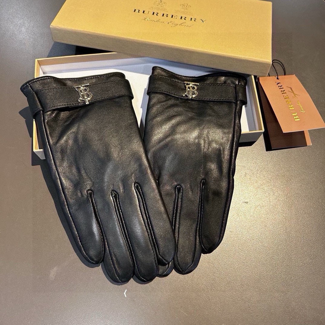 GLOVES IN BLACK LAMBSKIN WITH FLEECE LINING 440499