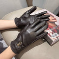 GLOVES IN UMBER BROWN LAMBSKIN 453593