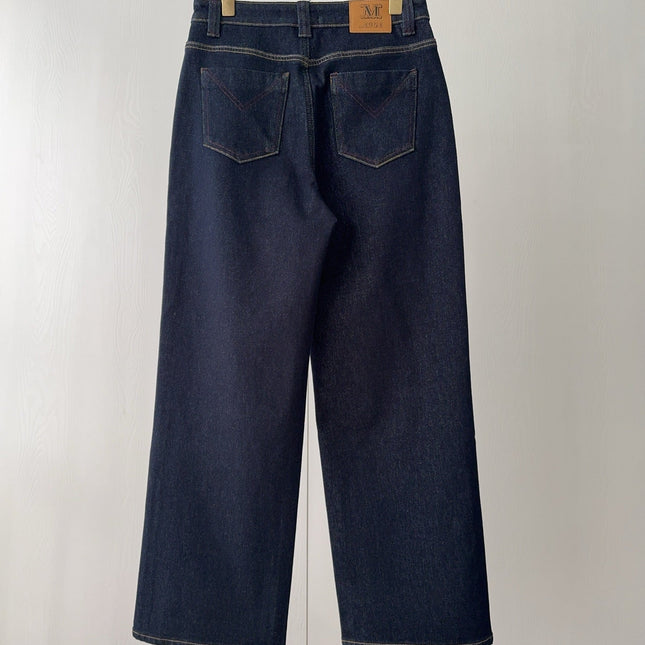 MAX MARA 25S STRAIGHT-LEG JEANS WITH SHEEPSKIN LINING 059