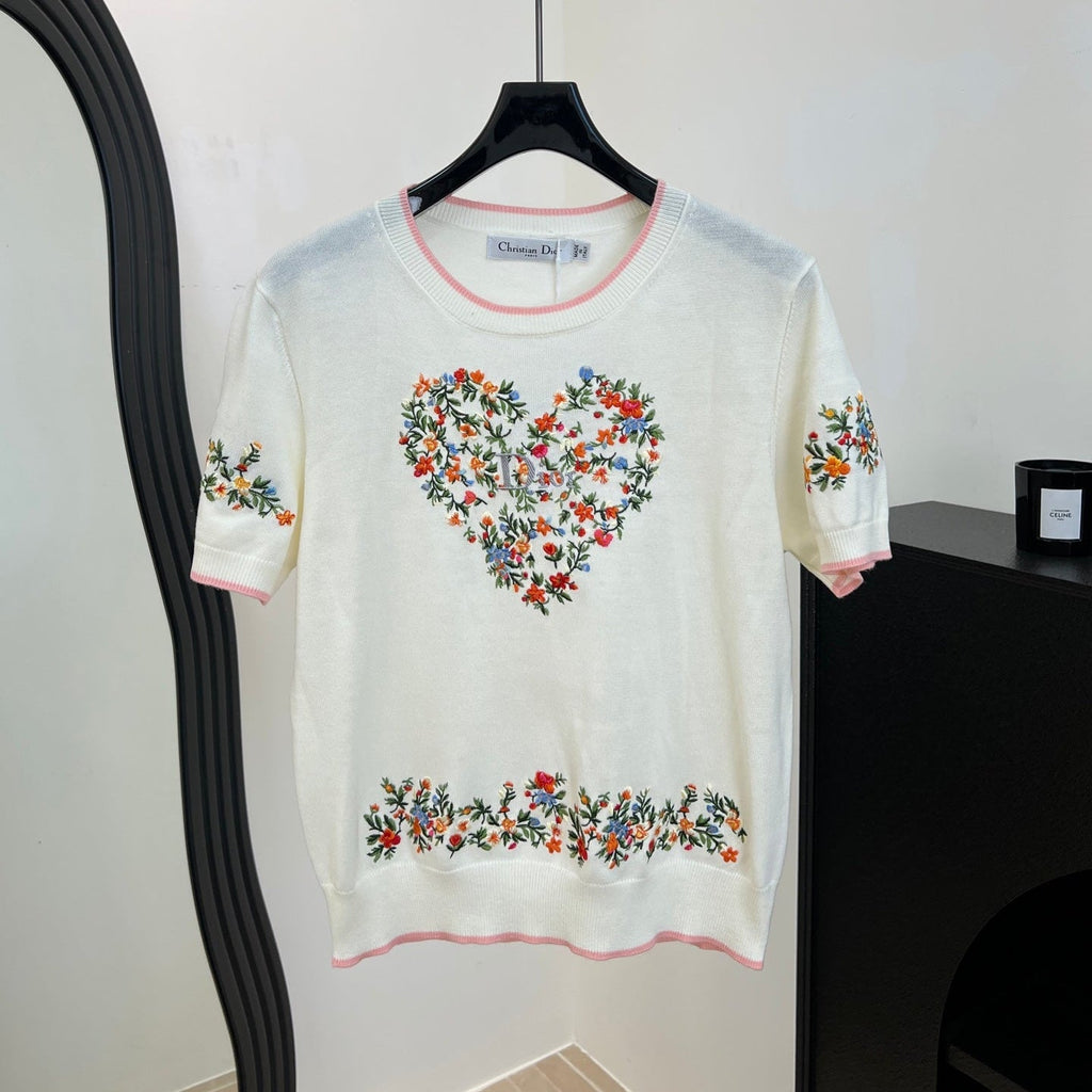 DIOR 26S SHORT-SLEEVED KNIT T-SHIRT 950