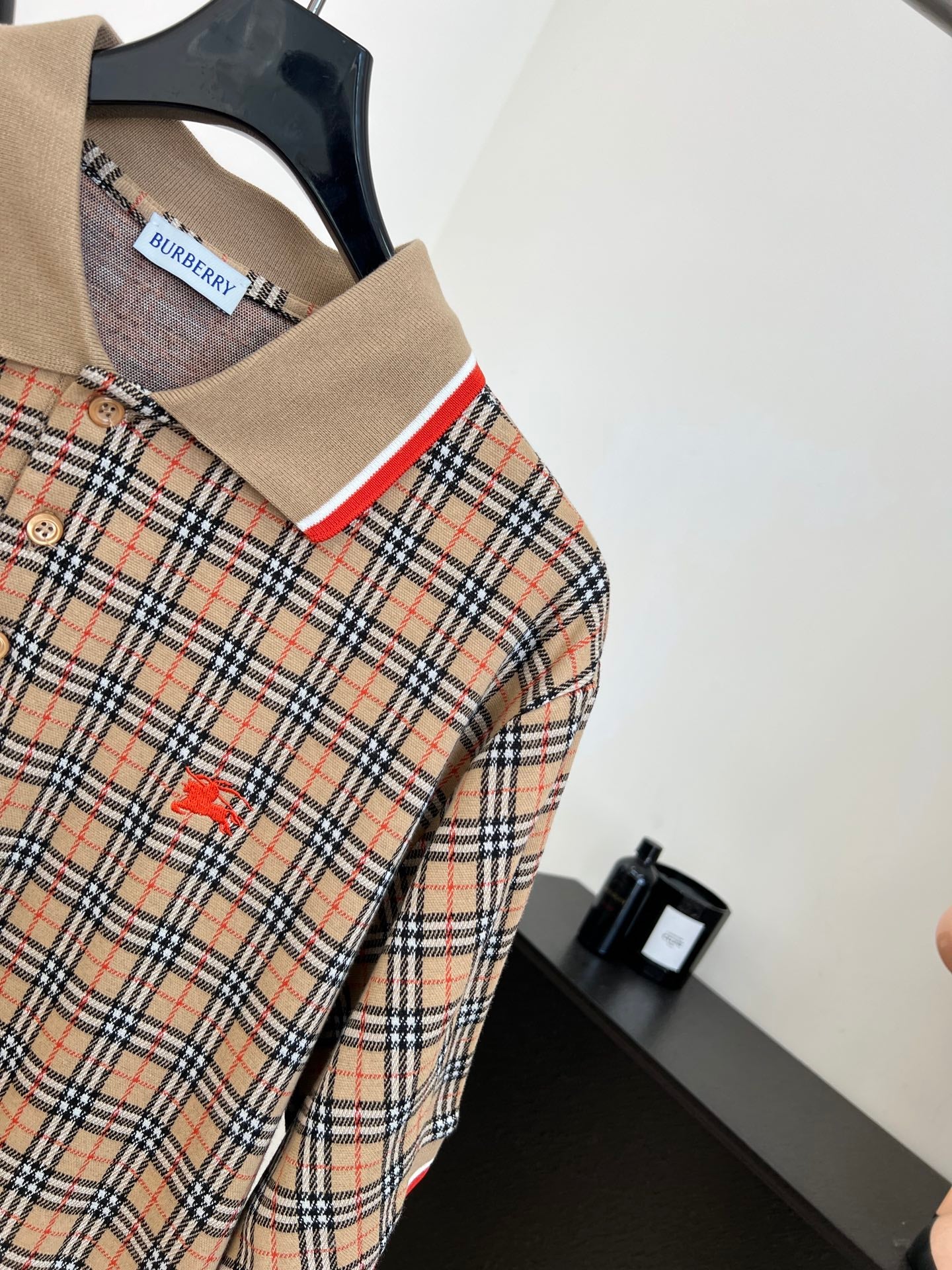 BURBERRY 26S SHORT-SLEEVE KNIT POLO SHIRT 425