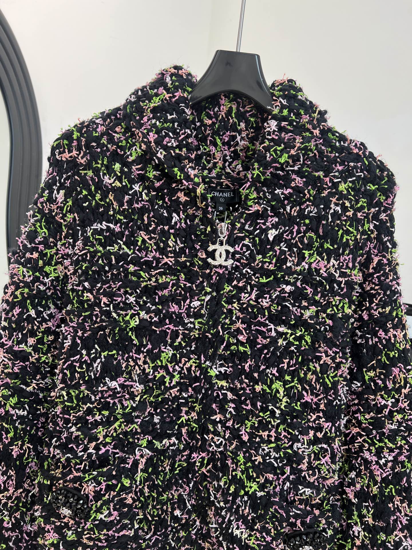CHANEL 26S PRINTED KNIT JACKET 955
