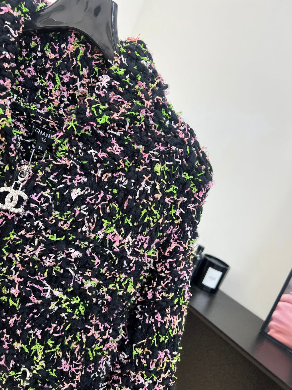 CHANEL 26S PRINTED KNIT JACKET 955