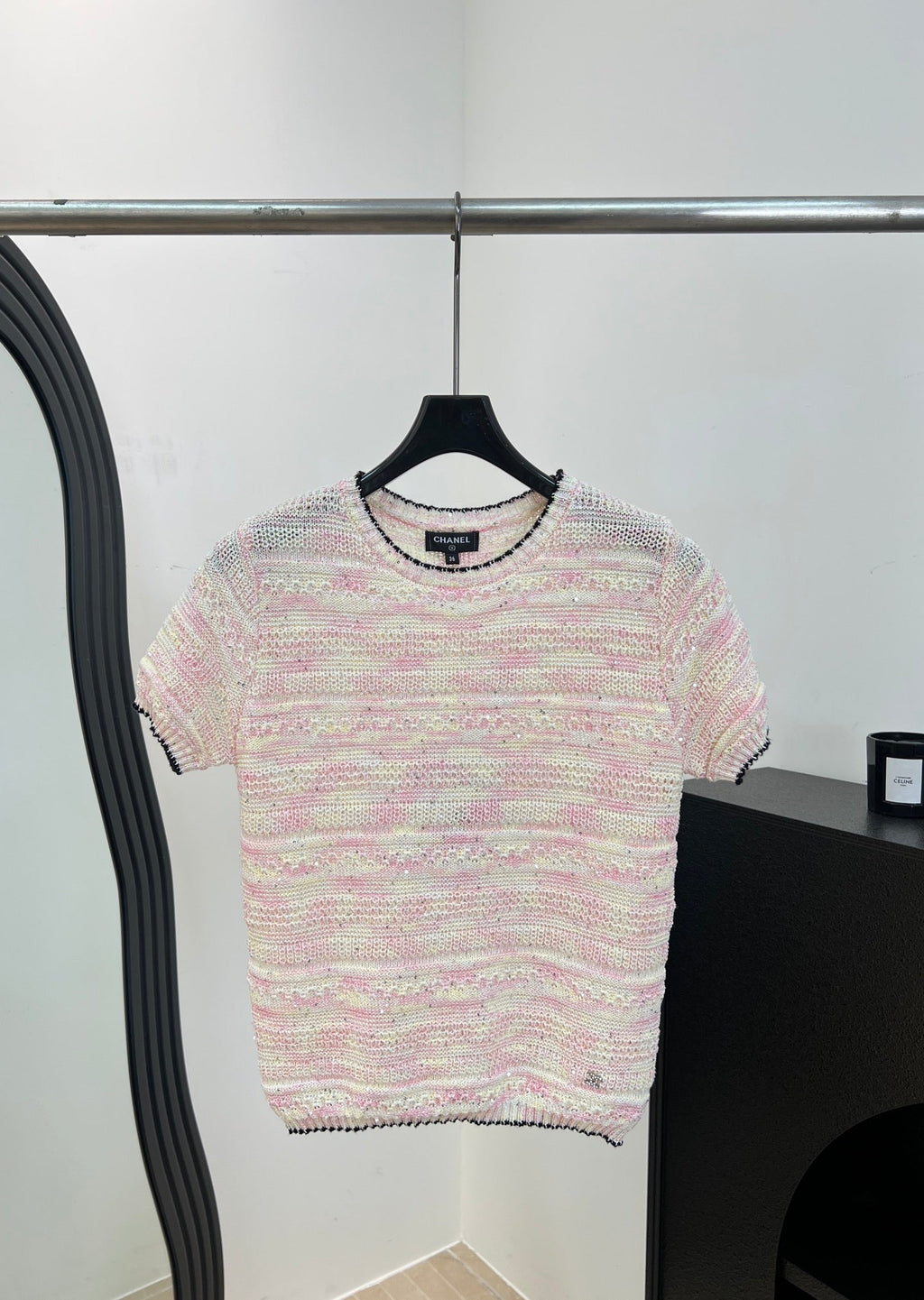 CHANEL 26S SHORT-SLEEVED KNIT SHIRT STYLE 1200