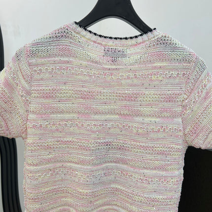 CHANEL 26S SHORT-SLEEVED KNIT SHIRT STYLE 1200