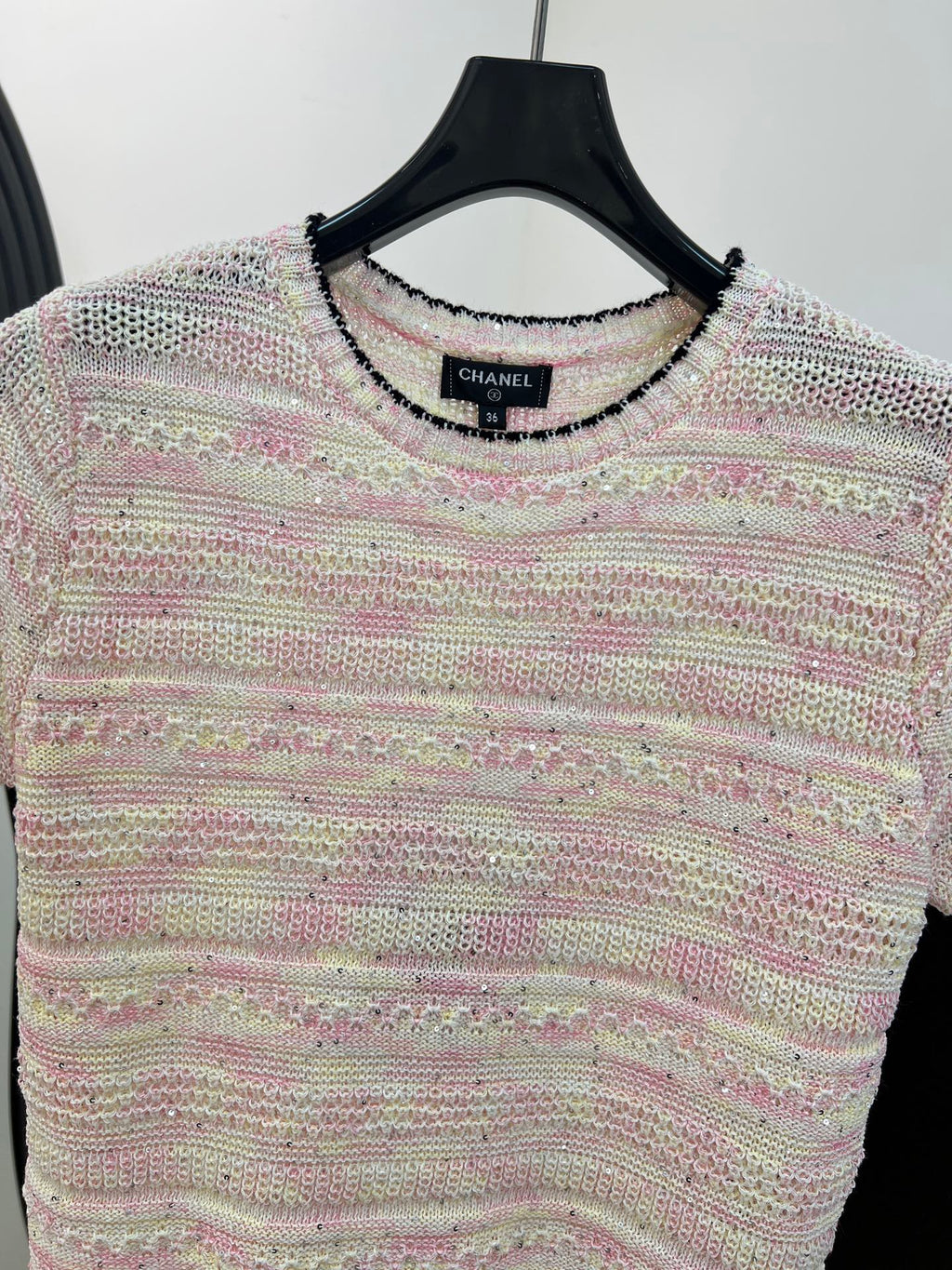 CHANEL 26S SHORT-SLEEVED KNIT SHIRT STYLE 1200