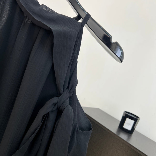 VALENTINO 26S SLEEVELESS TIE-NECK BLOUSE 459