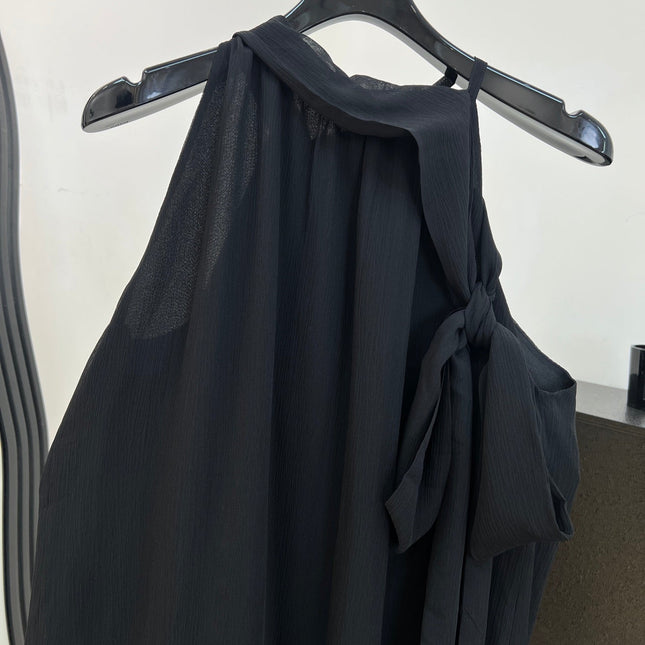 VALENTINO 26S SLEEVELESS TIE-NECK BLOUSE 459