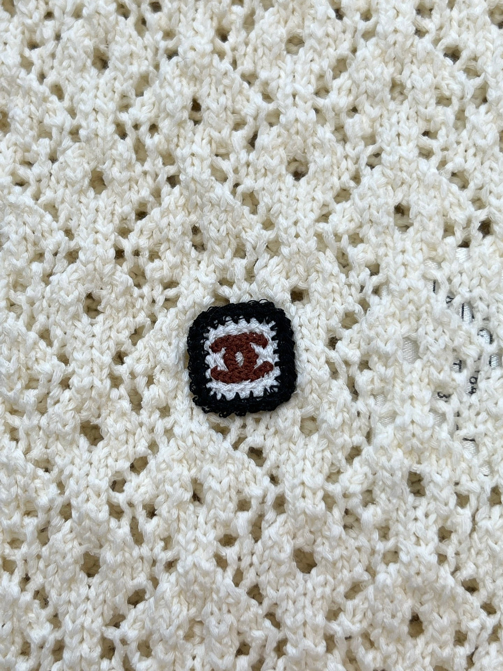 CHANEL 26S CROCHET KNIT POLO TOP 1431