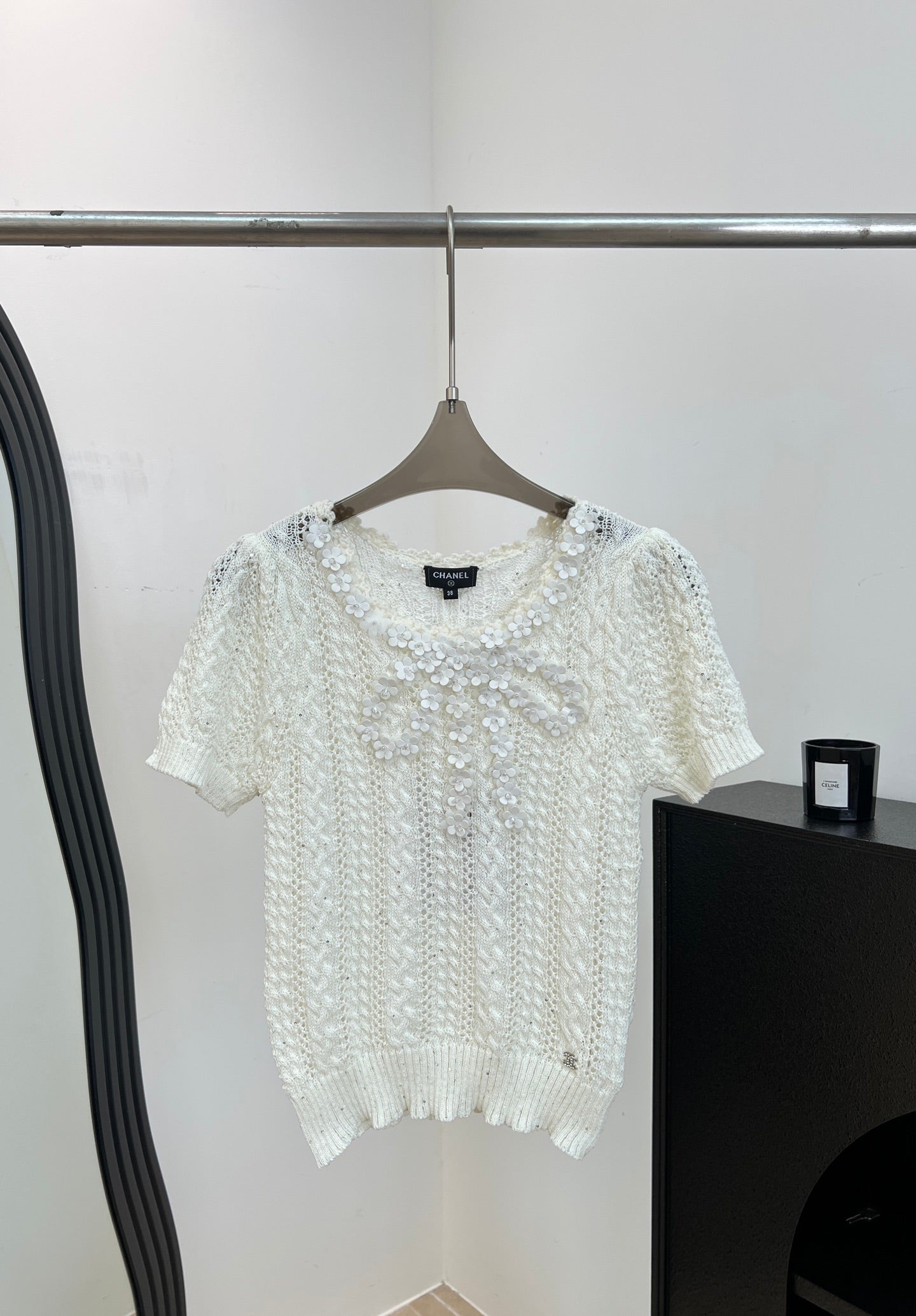 CHANEL 26S SHORT-SLEEVE KNIT T-SHIRT 1412