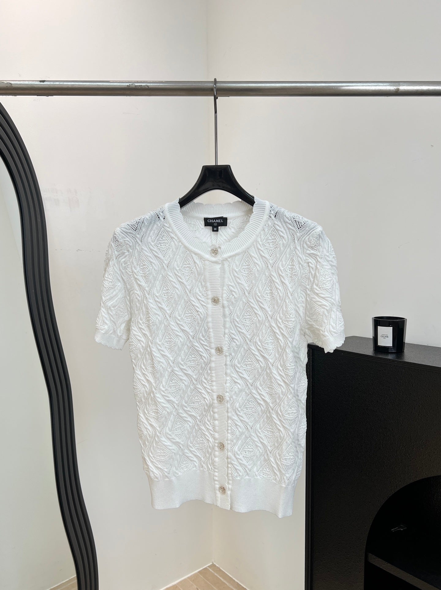 CHANEL 26S SHORT-SLEEVE KNIT T-SHIRT 1414