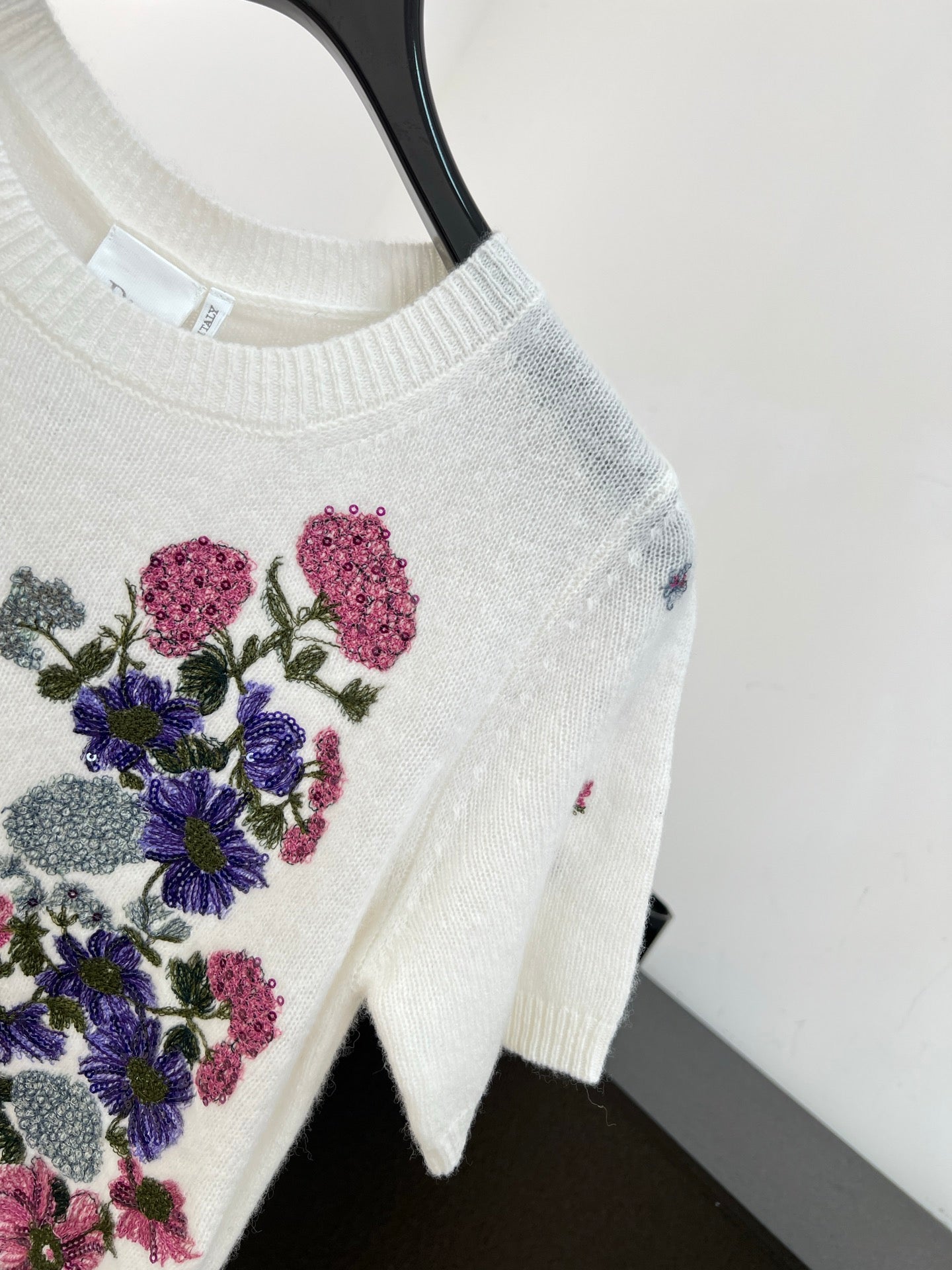 DIOR 26S SHORT-SLEEVE KNIT SWEATER 1312