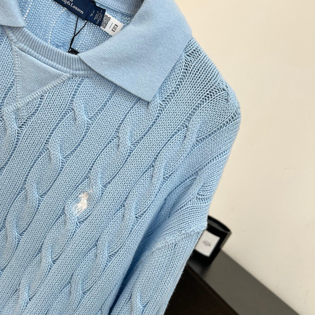 RALPH LAUREN 26S CABLE-KNIT POLO SWEATER 629