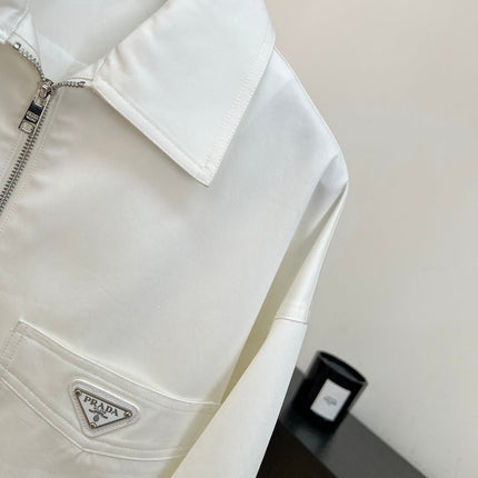 PRADA 26S CROPPED ZIP-UP JACKET 1070