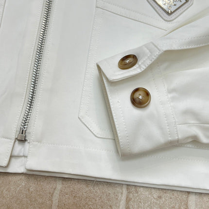 PRADA 26S CROPPED ZIP-UP JACKET 1070