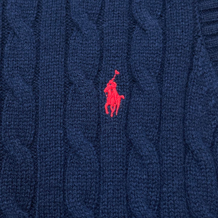 RALPH LAUREN 26S CREW-NECK CABLE-KNIT VEST 742