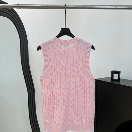 RALPH LAUREN 26S CREW-NECK CABLE-KNIT VEST 741
