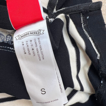CHROME HEARTS 26S LONG-SLEEVE STRIPED POLO SHIRT 082