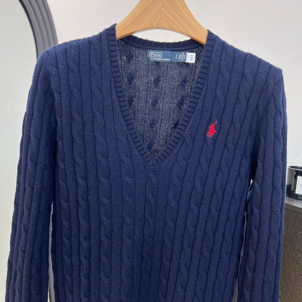 RALPH LAUREN 26S V-NECK CABLE-KNIT SWEATER 560