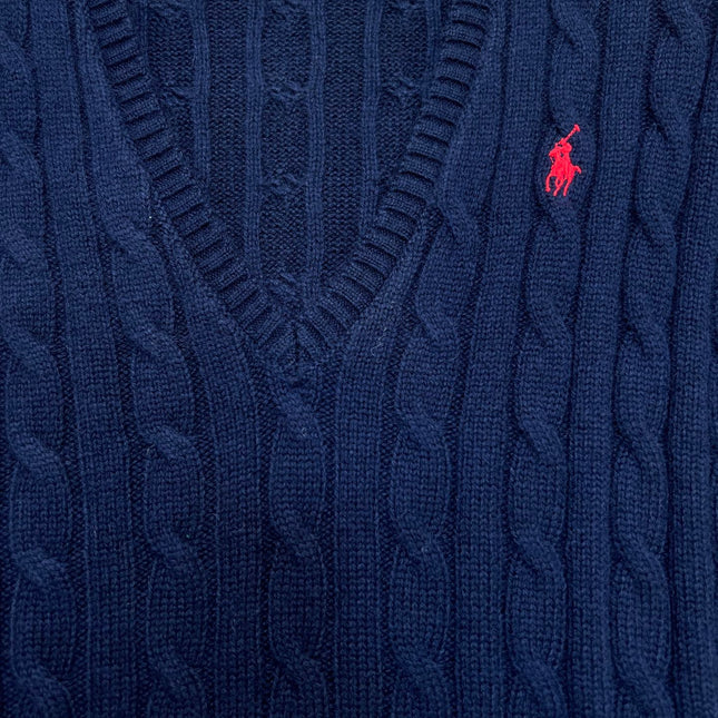 RALPH LAUREN 26S V-NECK CABLE-KNIT SWEATER 560