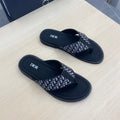 CD ALIDAS FLIP-FLOPS BLACK AND WHITE JACQUARD