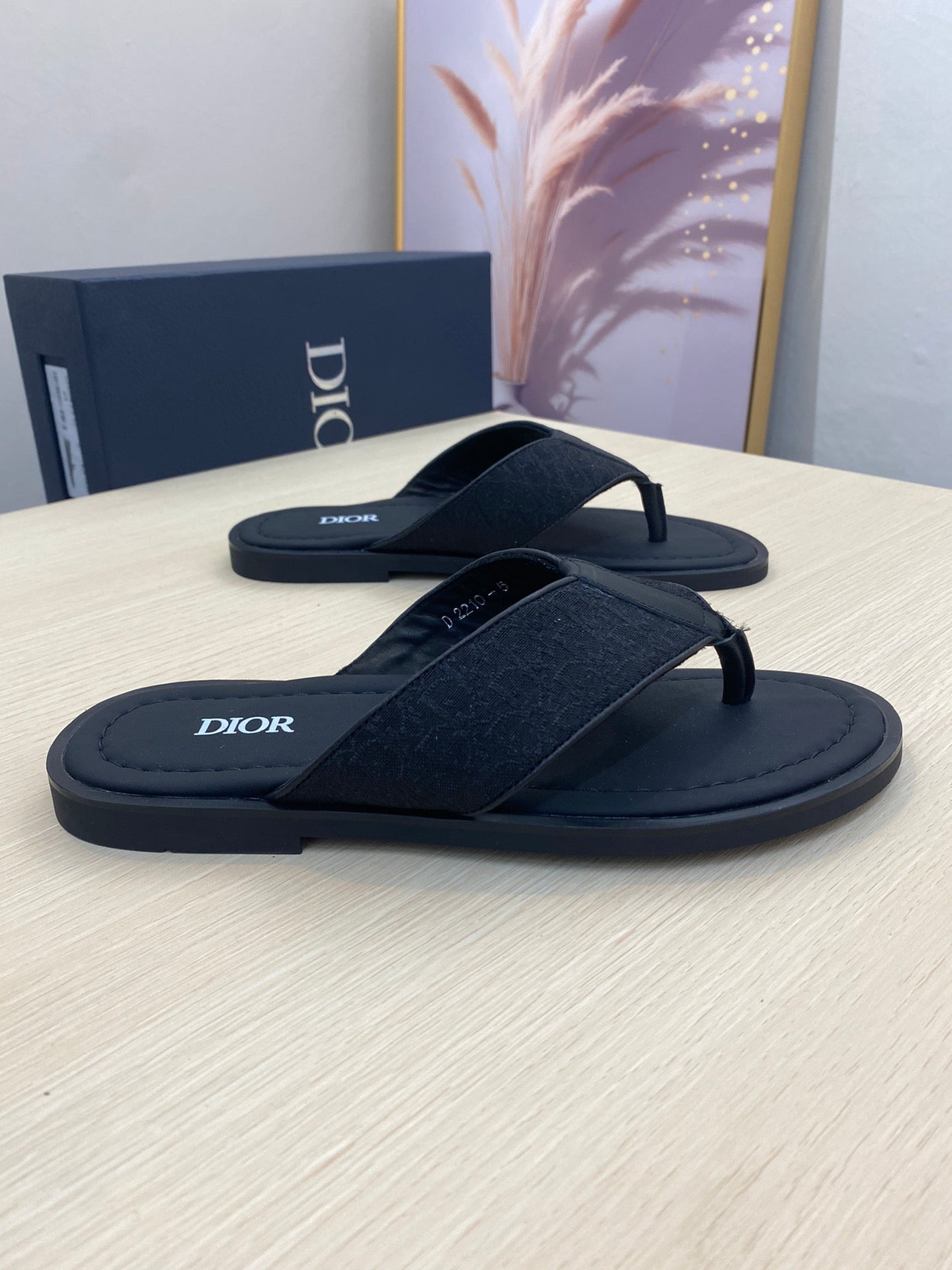 CD ALIDAS FLIP-FLOPS BLACK JACQUARD